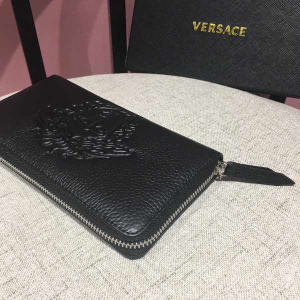 VERSACE 凡賽斯 經典美杜莎圖案印花拉鏈長夾