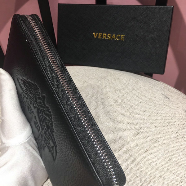 VERSACE 凡賽斯 經典美杜莎圖案印花拉鏈長夾