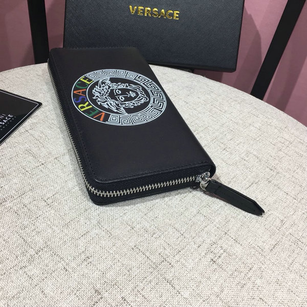 VERSACE 凡賽斯 經典美杜莎圖案長款拉鏈錢包