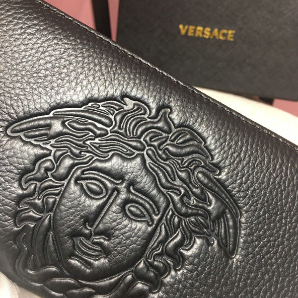 VERSACE 凡賽斯 經典美杜莎圖案印花拉鏈長夾