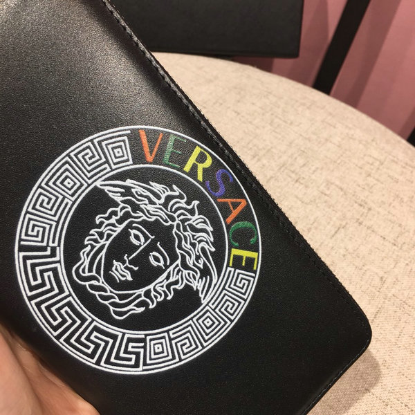 VERSACE 凡賽斯 經典美杜莎圖案長款拉鏈錢包