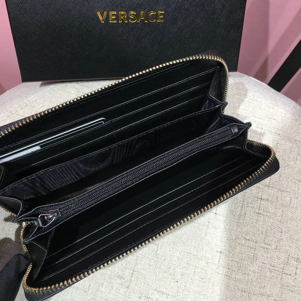 VERSACE 凡賽斯 經典美杜莎Logo拉鏈長夾