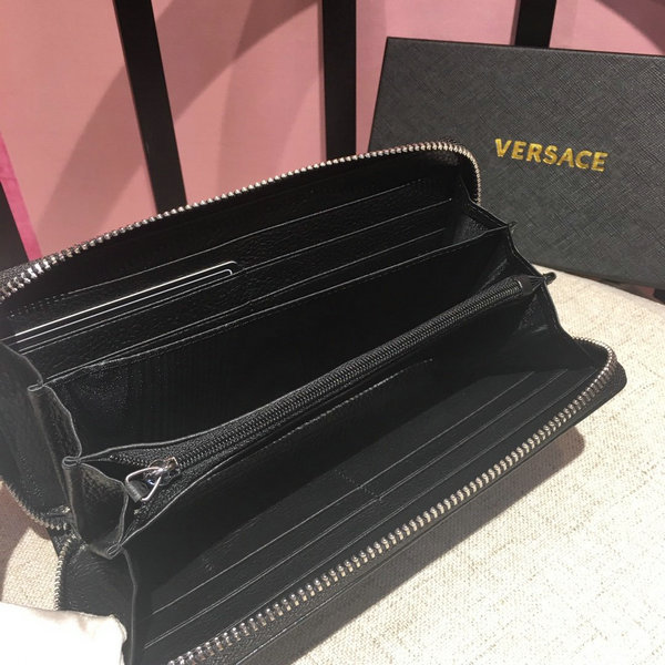 VERSACE 凡賽斯 經典美杜莎圖案印花拉鏈長夾